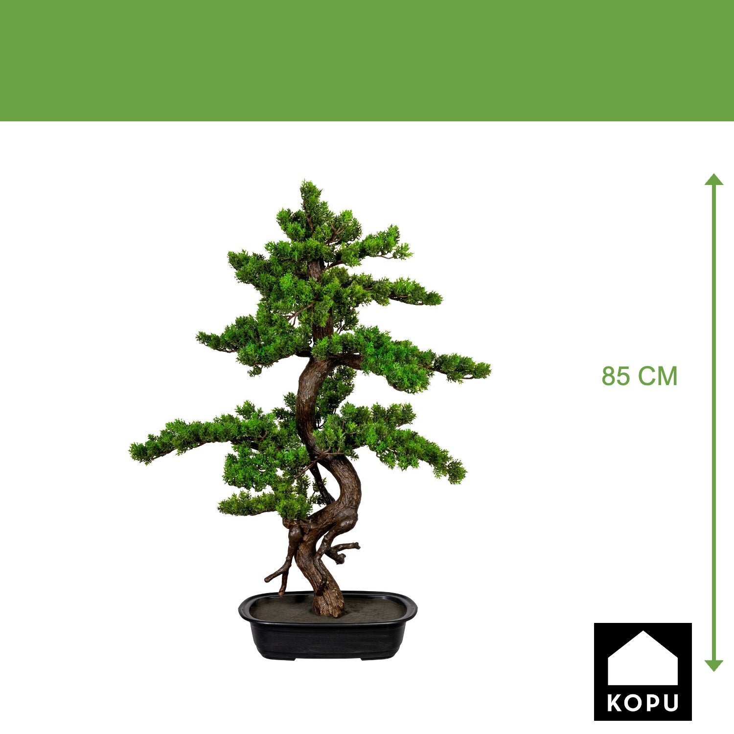 Myrtle Kopu Bonsai - circa 85 x 55 cm - in een zwarte plastic pot