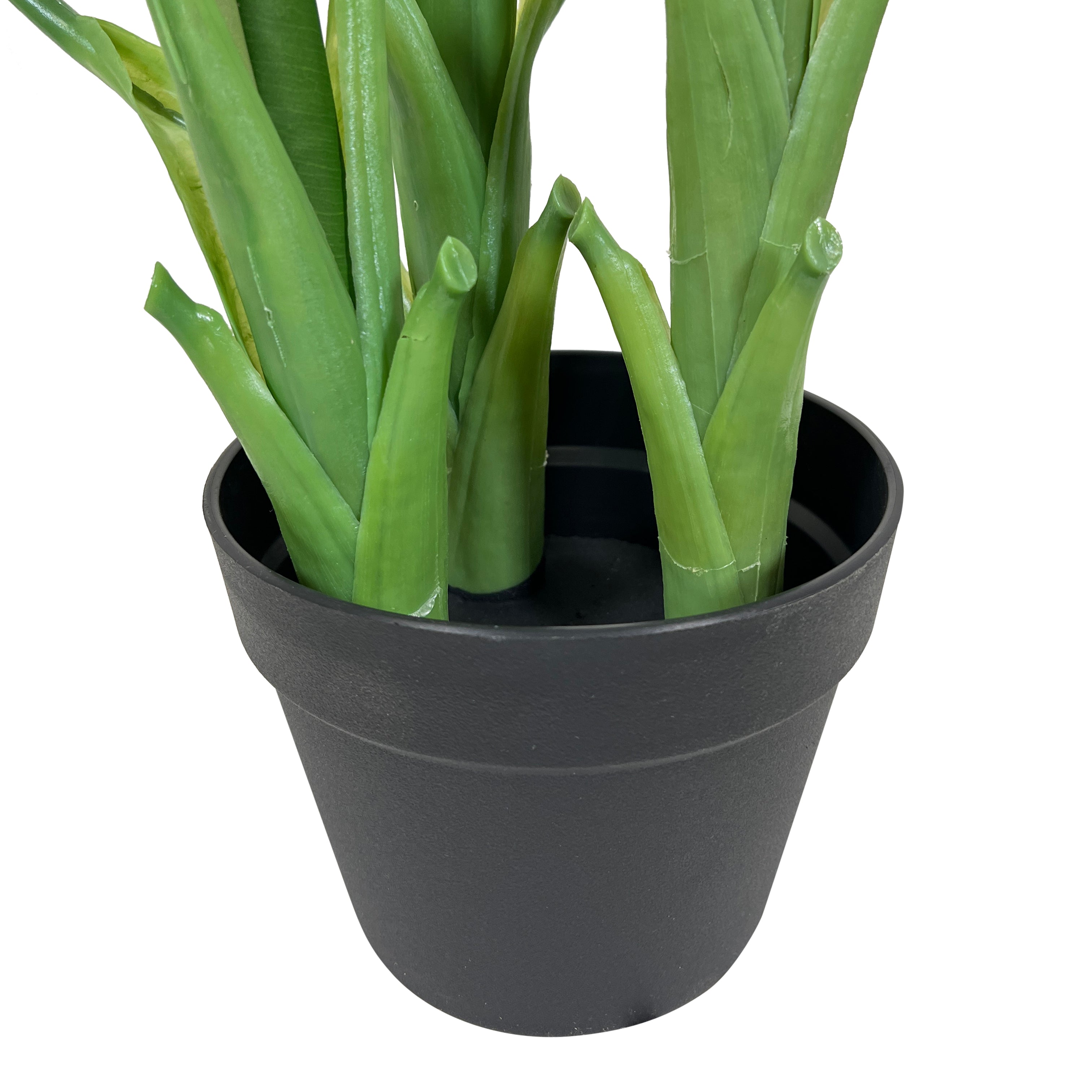 Kopu® Kunstpflanze Guzmania 105 cm mit 3 orangefarbenen Blüten - Kunstpflanze