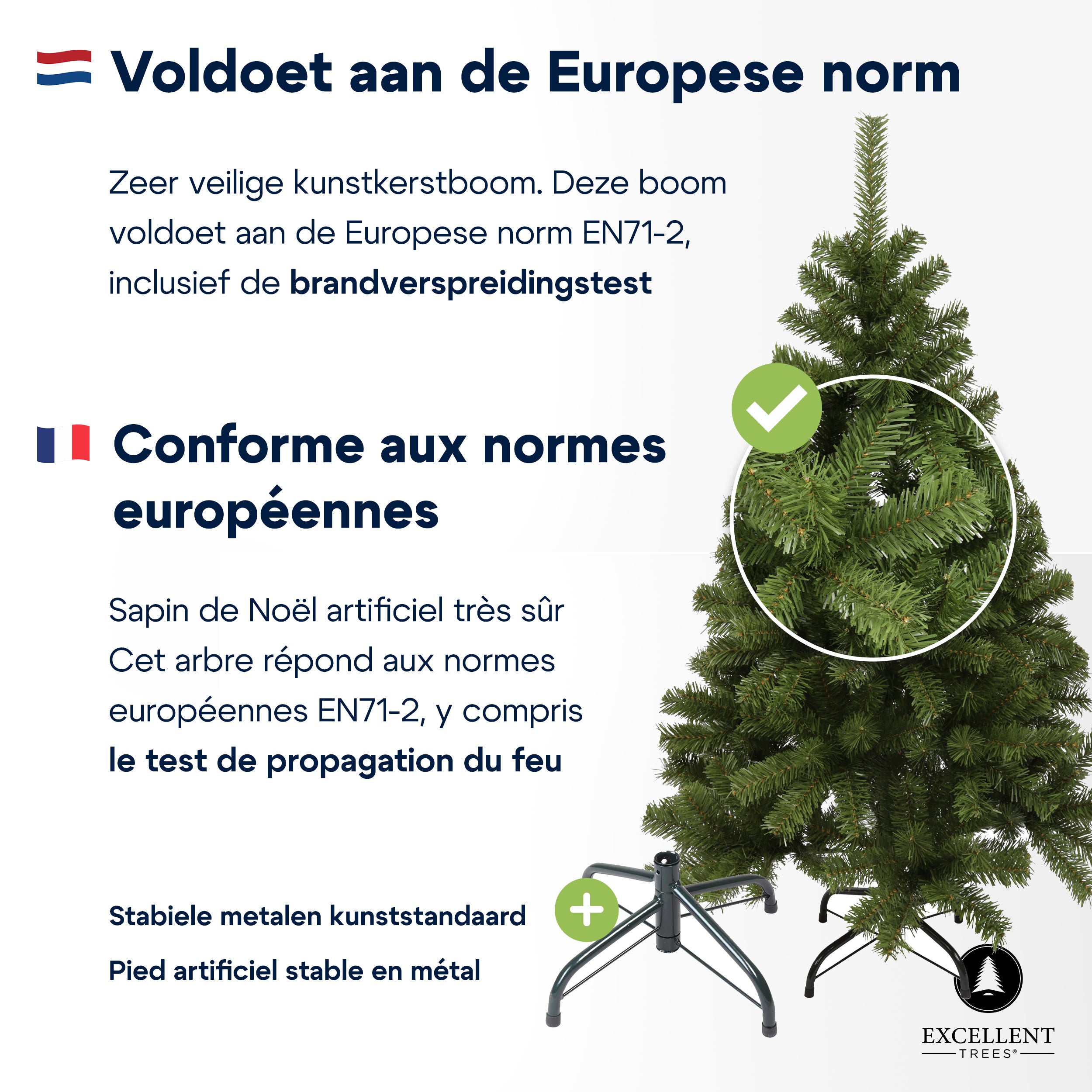 Excellent Trees® Oppdal 180 cm - Slanke kunstkerstboom - ⌀100cm - 180cm
