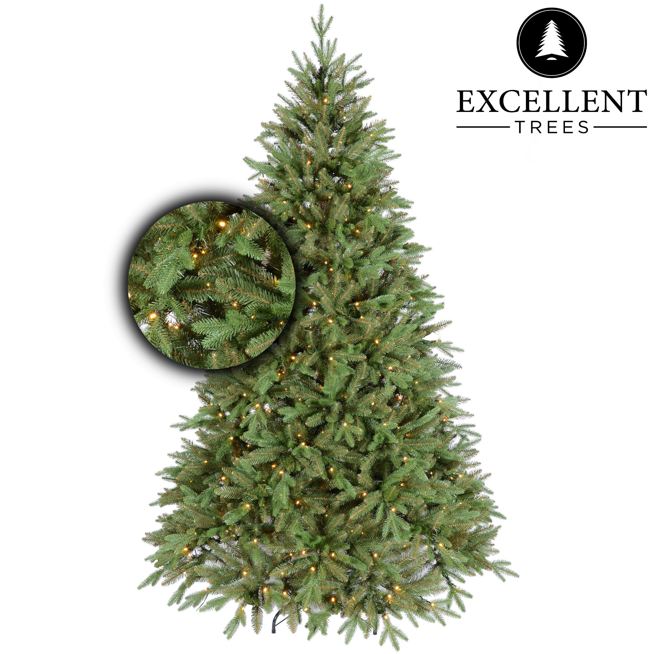 Excellent Trees® LED Ulvik 210 cm - Premium Kerstboom met 460 lampjes  ⌀140cm - 210cm