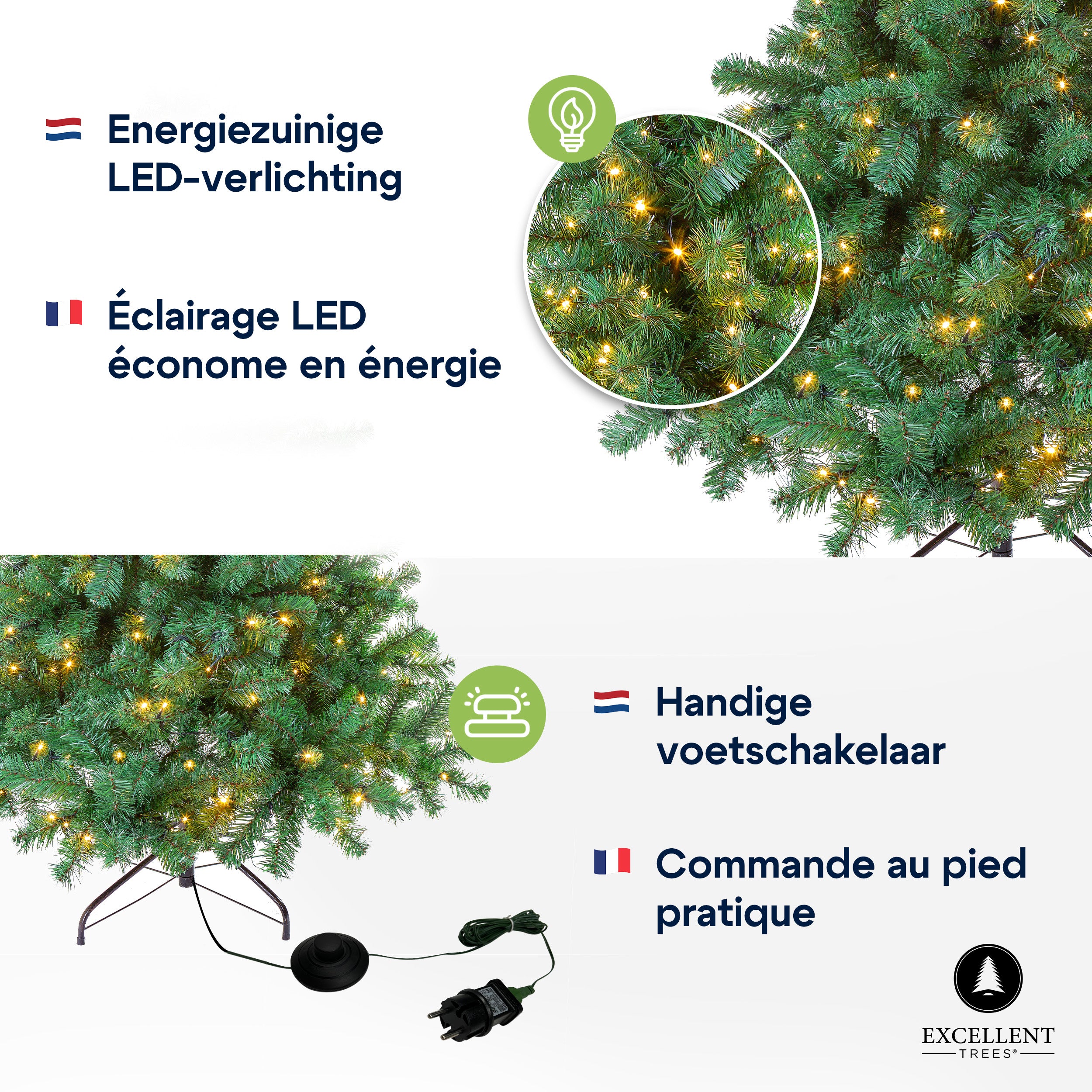 Excellent Trees® Kerstboom LED Stavanger 180 cm met verlichting - nu met Gratis Opbergtas t.w.v. € 27.95
