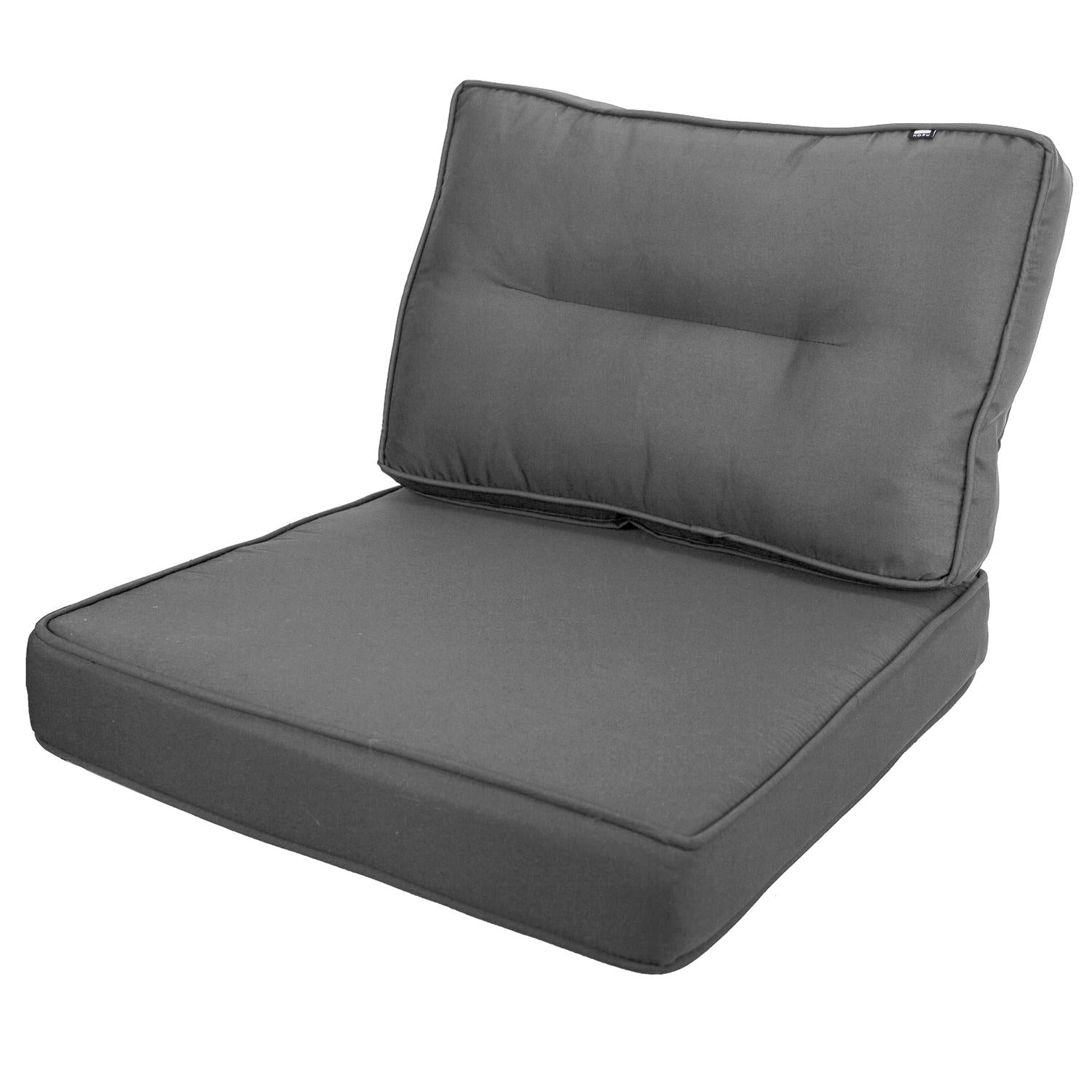 Kopu® Prisma Mouse Grey Loungekussenset Combinatie Zit en Rug 60 cm
