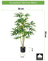 Kopu® Kunstpflanze Hanf 90 cm mit schwarzem Topf – 73 Blätter