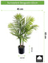 Kopu® Kunstplant Bergpalm 65 cm 3 stammen - in zwarte pot - Nepplant