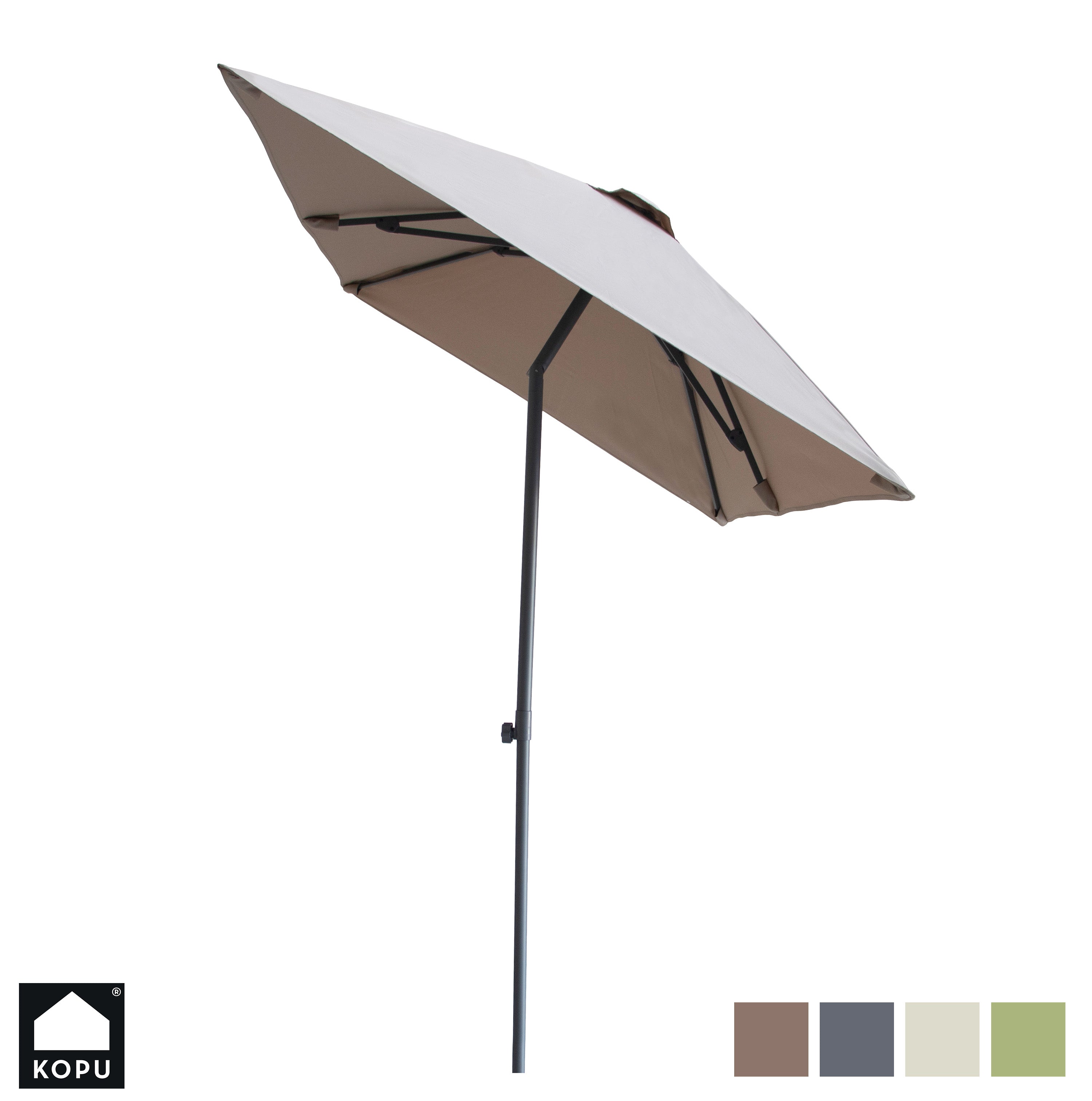 Kopu® Leon Parasol Rechthoek 150x250cm met Hoes - Balkonparasol Taupe