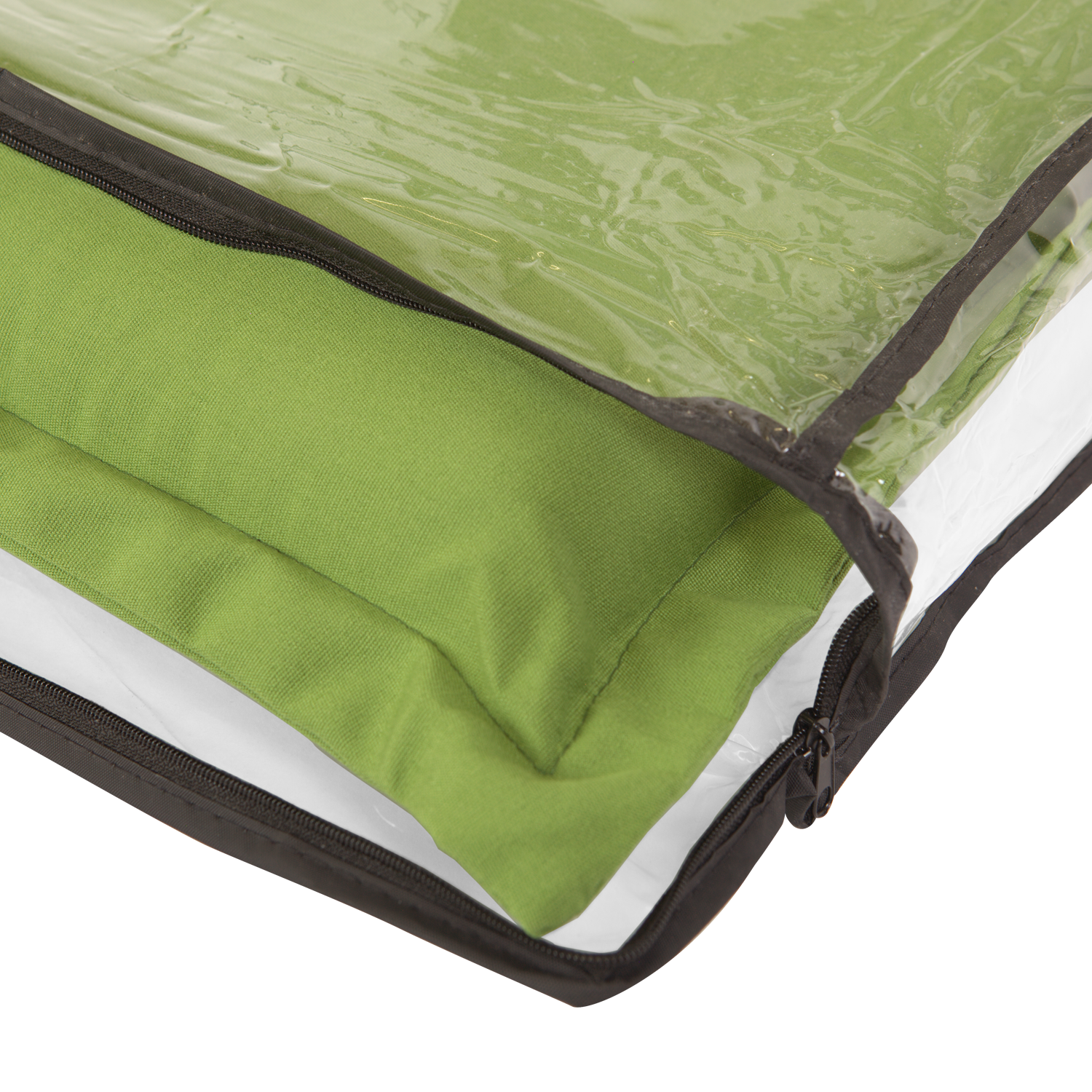 Kopu® – Prisma Gartenkissen mit niedriger Rückenlehne – Bürogrün