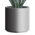 Kopu® Kunstplant Agave 110 cm in grijze Pot - 30 bladeren - Groen/Grijs
