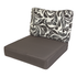 Kopu® Retro Flower Loungekussenset Zit en Rug 60 cm - Grey