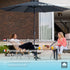 Kopu® Madrid 350 cm Grote Parasol Rond met Beschermhoes - Grijs