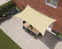 Kopu® Schaduwdoek Rechthoek Waterdicht 2x3 m - Zonnedoek - Creme