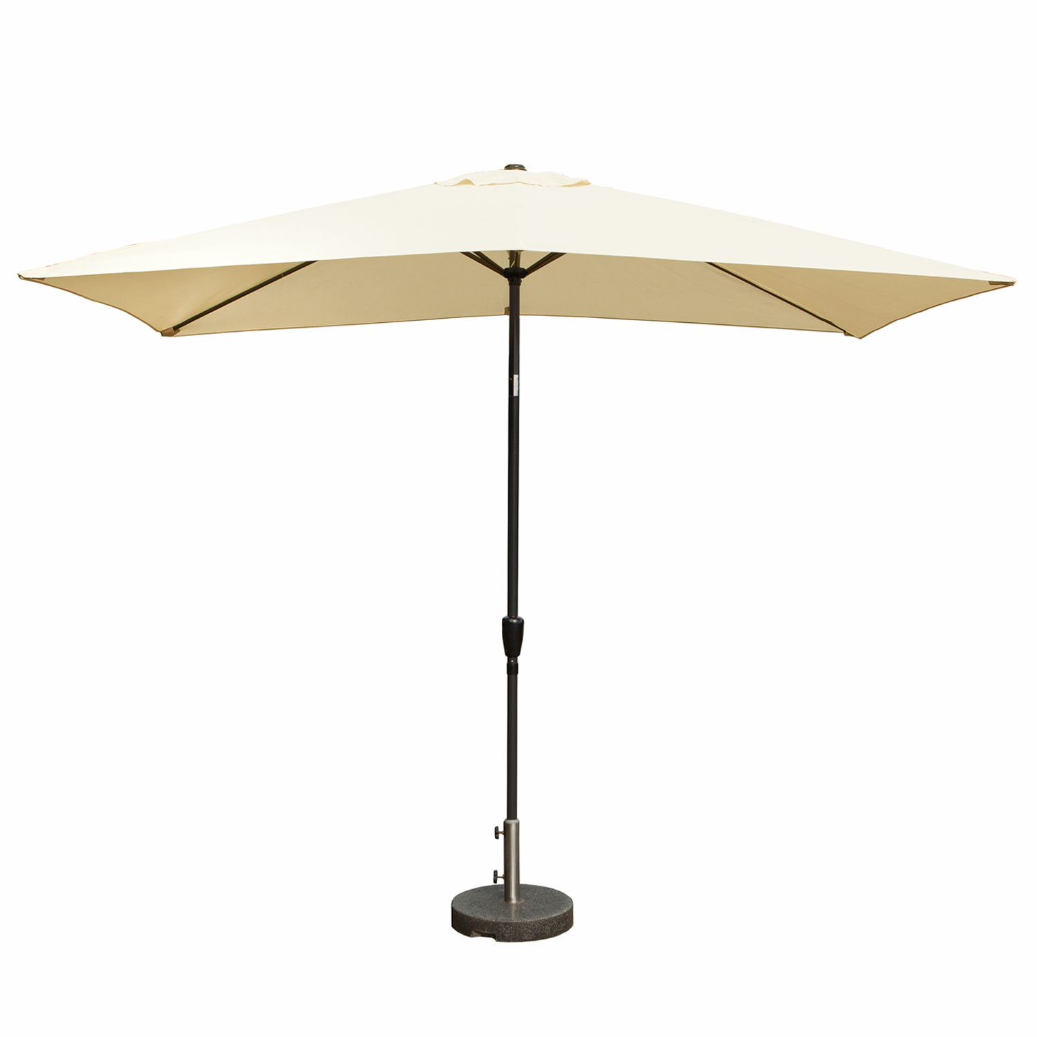 Kopu® Bilbao Rechteckiger Sonnenschirm 150x250 cm mit Sockel - Creme