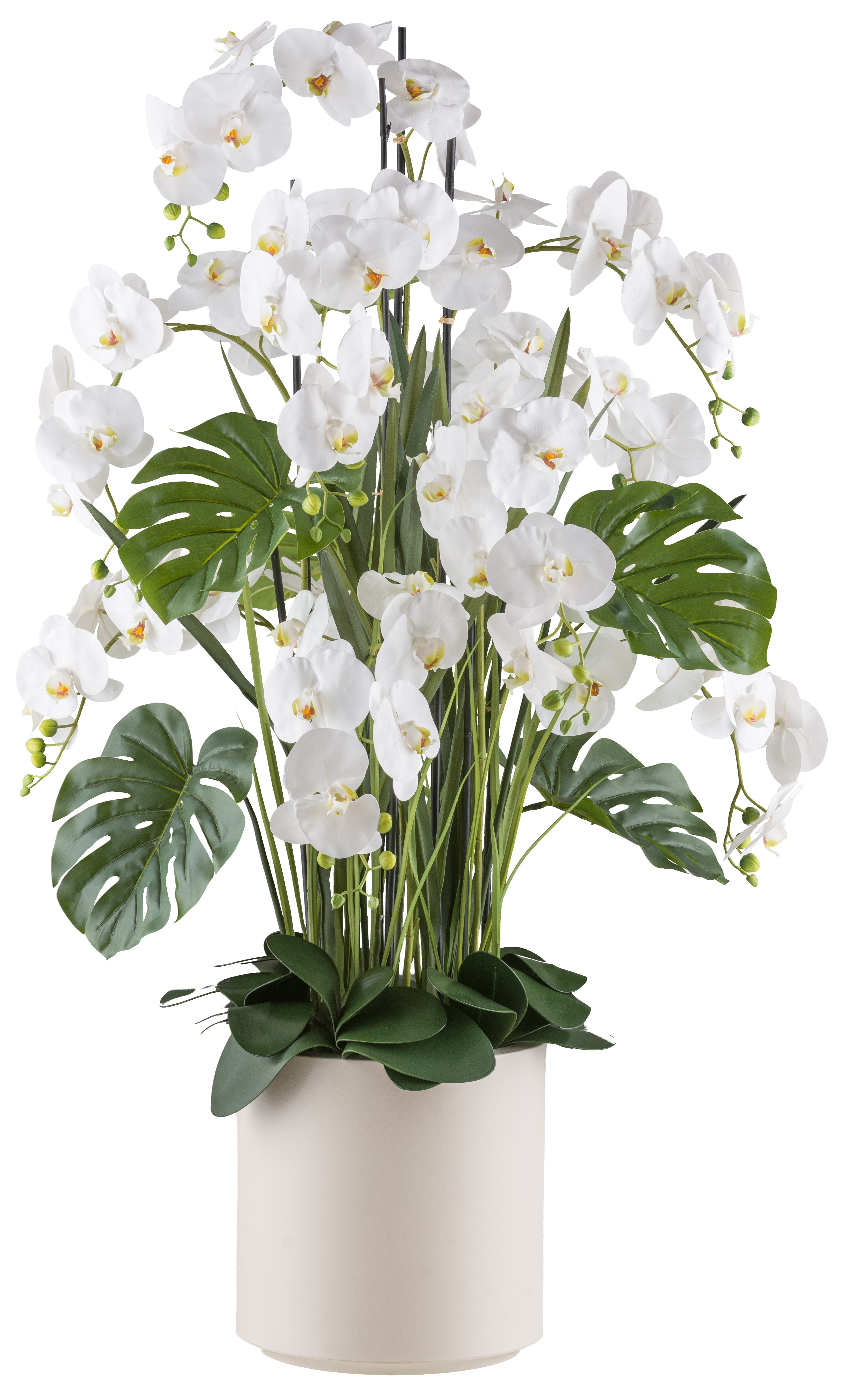 Kopu® Phalaenopsis XL 140 cm wit - Real Touch kunstplant in pot