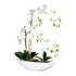 Kopu® Kunstblume Orchidee 60 cm weiß mit Schale oval - Phalenopsis