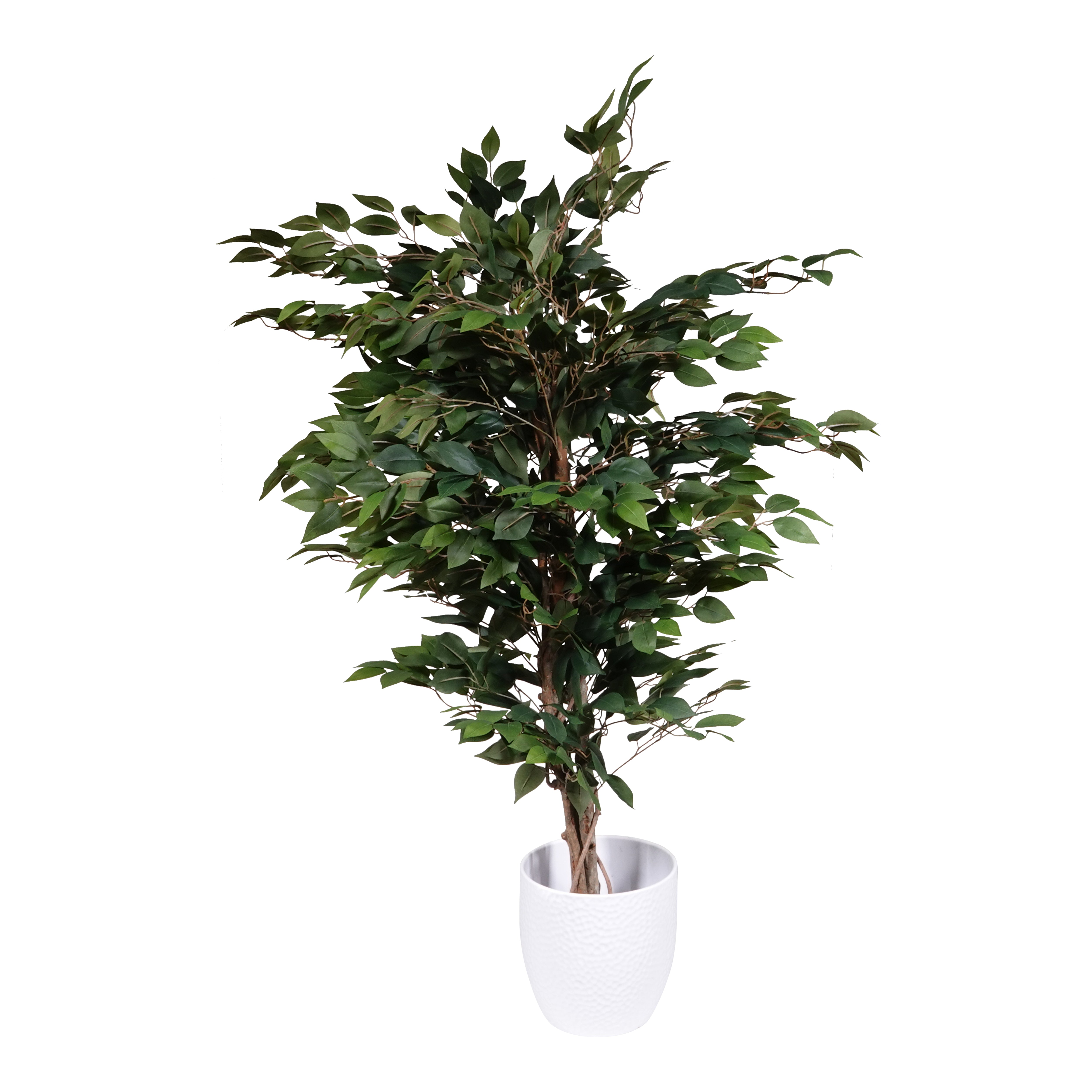 Kopu® Kunstpflanze Ficus Benjamina 120 cm im schwarzen Topf – 1260 Blätter