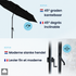 Kopu® Valencia Parasol Rond 300 cm met Beschermhoes - Zwart