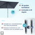 Kopu® Leon Parasol Rechthoek 150x250 cm - Balkonparasol met Hoes - Grijs