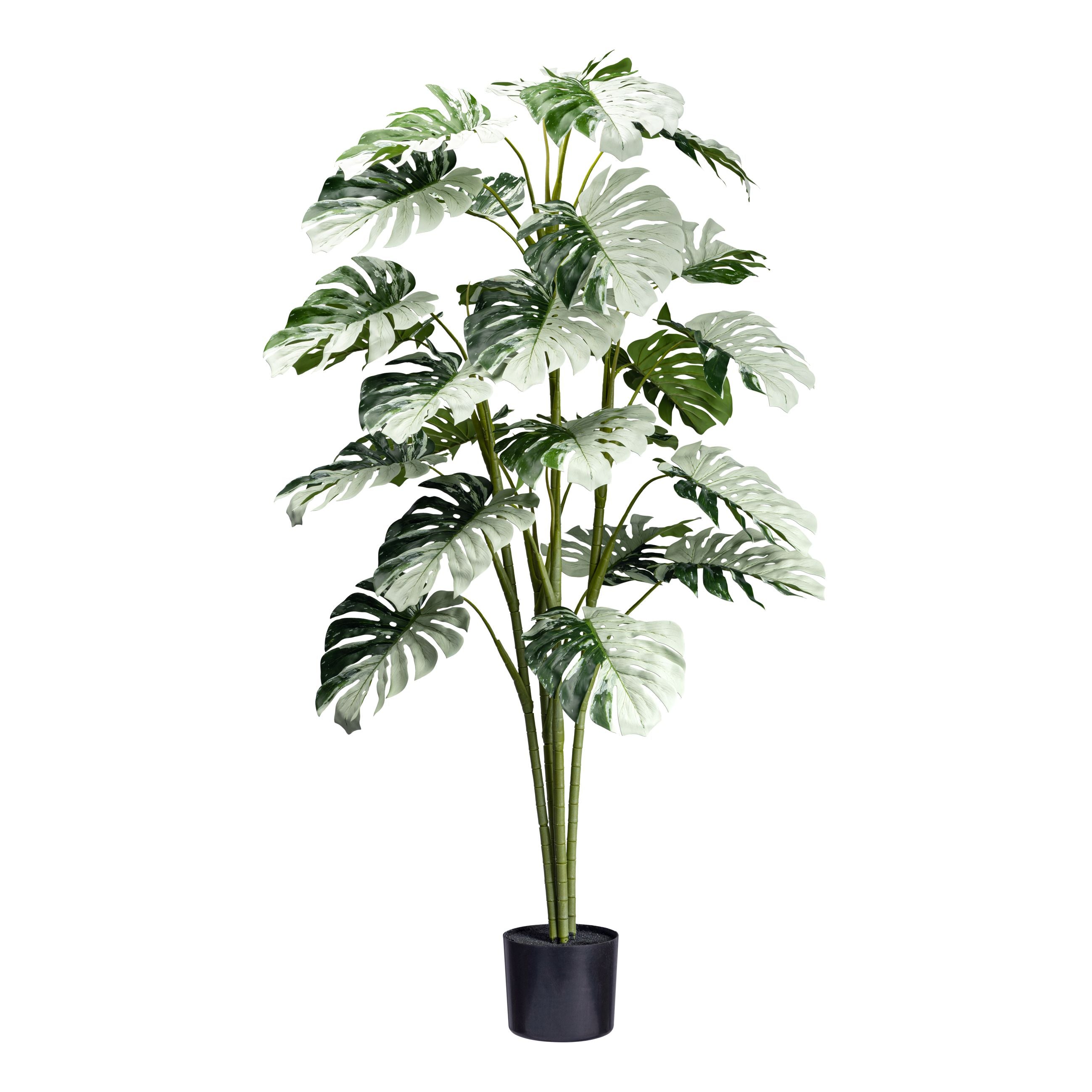 Kopu® Kunstplant Monstera Variegata Half Moon 140 cm - 25 bladeren