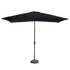 Kopu® rechteckiger Sonnenschirm Bilbao 150x250 cm mit Bezug und Sockel - Schwarz