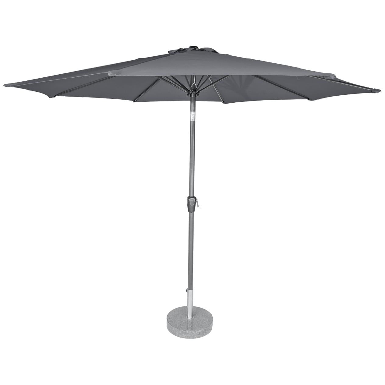 Kopu® Calma Grey – Stabiler runder Aluminium-Sonnenschirm Durchmesser 300 cm