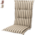 Kopu® Lines Grey - Comfortabel Tuinkussen Hoge Rug - Grijs gestreept