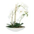 Kopu® Kunstblume Orchidee 60 cm weiß mit Schale oval - Phalenopsis