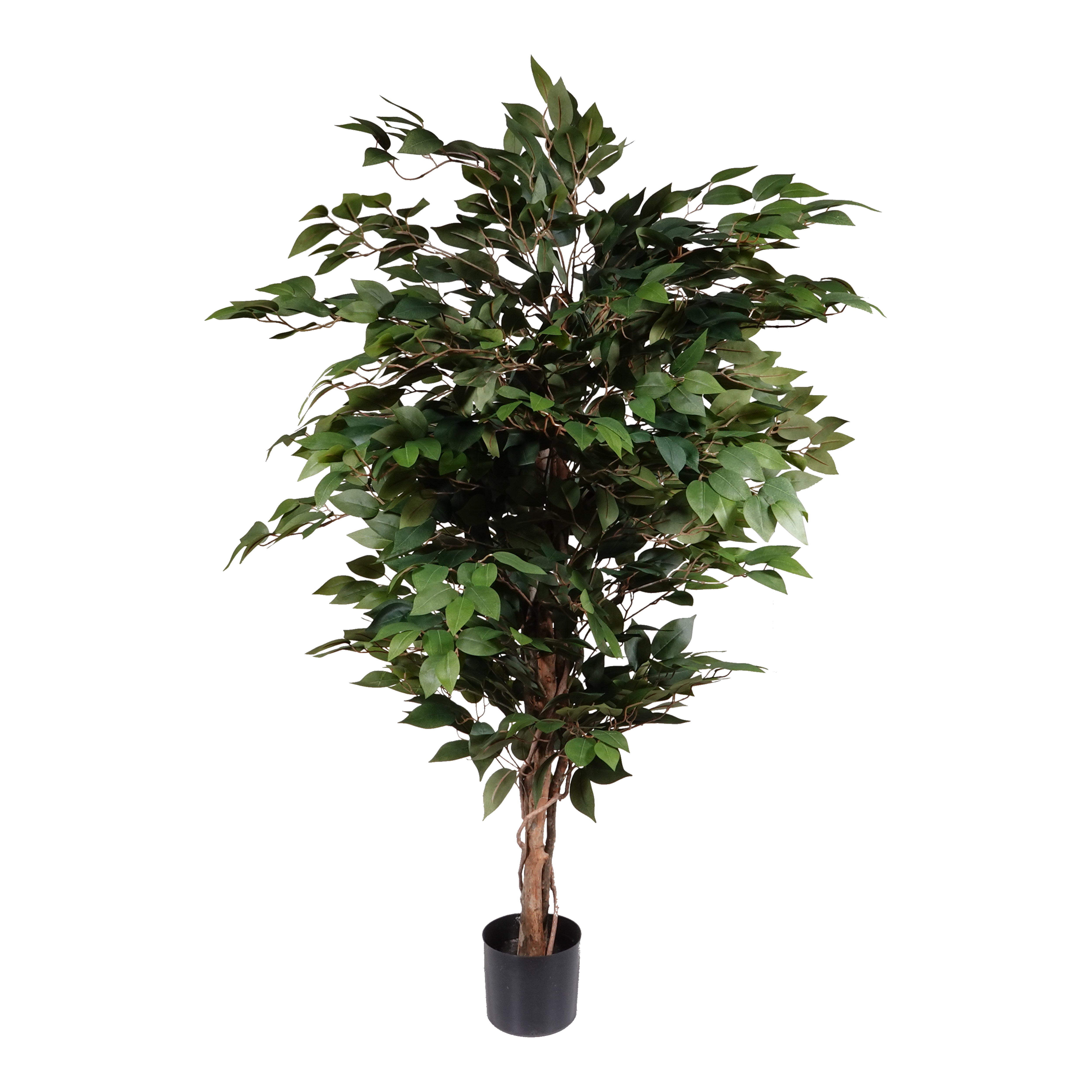 Kopu® Kunstplant Ficus Benjamina 120 cm in zwarte pot - 1260 bladeren