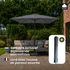 Kopu® Alicante - Parasol Vierkant 230x230 cm met Windvanger - Grijs