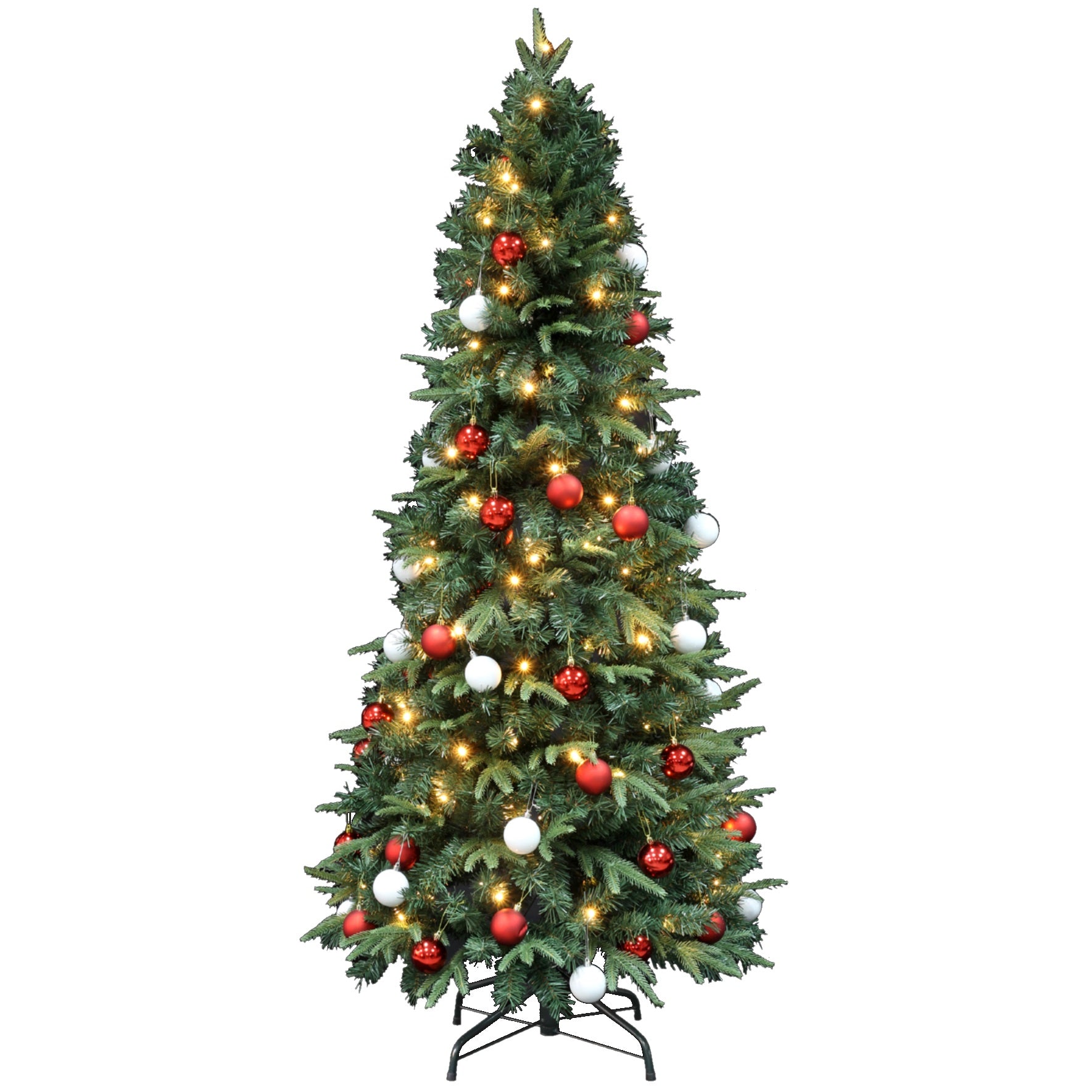 Versierde Kerstboom Easy Set Up Tree® Avik 180 cm - Kant-en-Klaar Kunstkerstboom ⌀89cm - ↕180cm