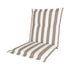 Kopu® Mila Taupe - Comfortabel Tuinkussen met Lage Rug - Gestreept