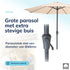 Kopu® Madrid 350 cm Grote Parasol Rond met Beschermhoes - Creme