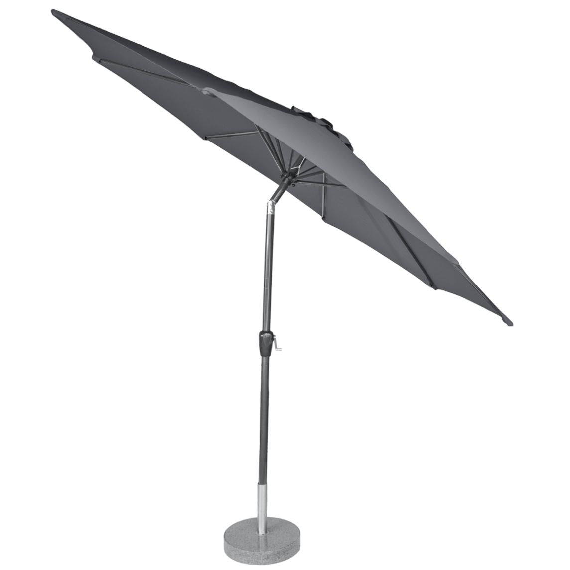 Kopu® Calma Grey – Stabiler runder Aluminium-Sonnenschirm Durchmesser 300 cm