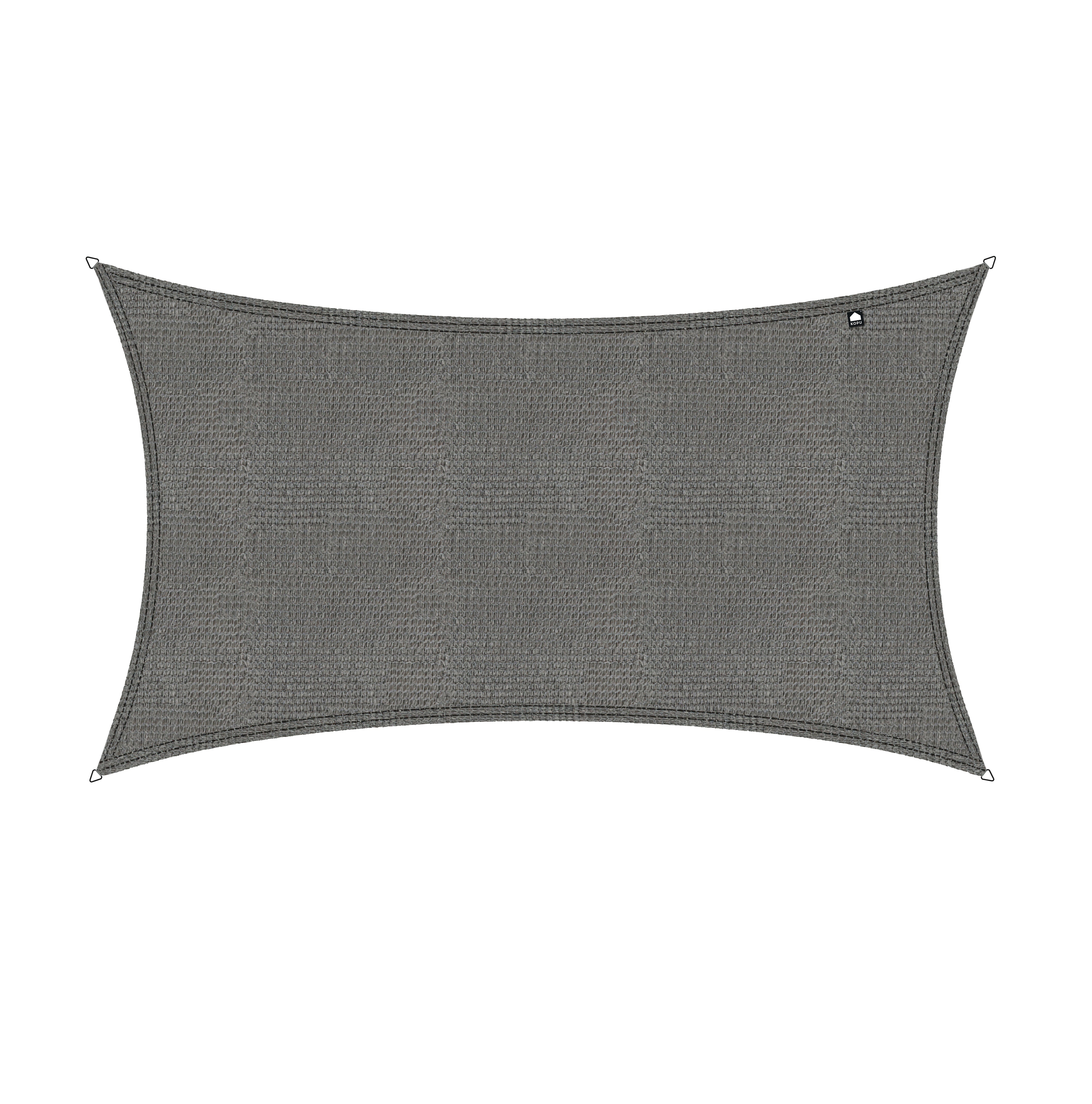 Kopu® Schaduwdoek Rechthoek 280 gram Waterdoorlatend 3x5 m - Grijs