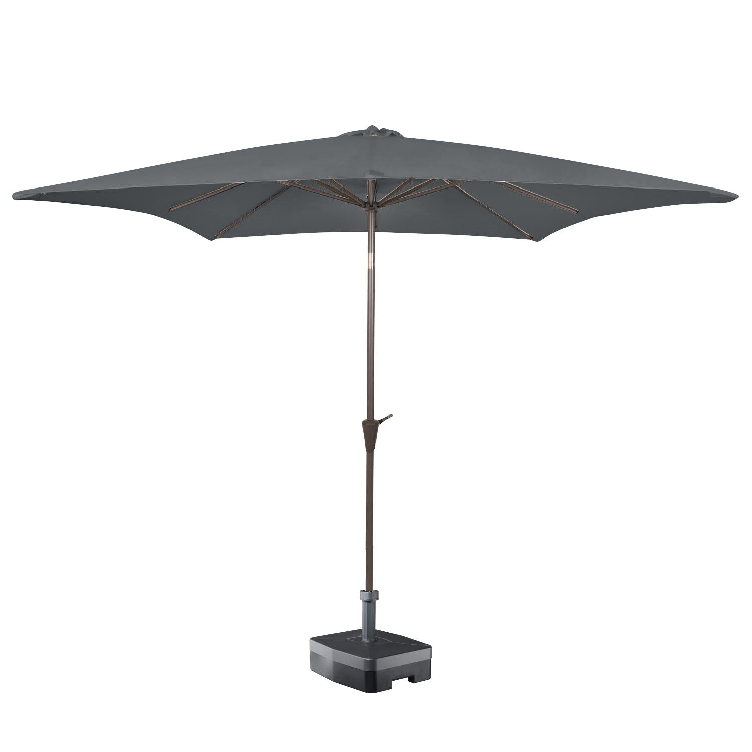Kopu® Altea Parasolset Vierkant 230x230 cm met Voet - Grijs