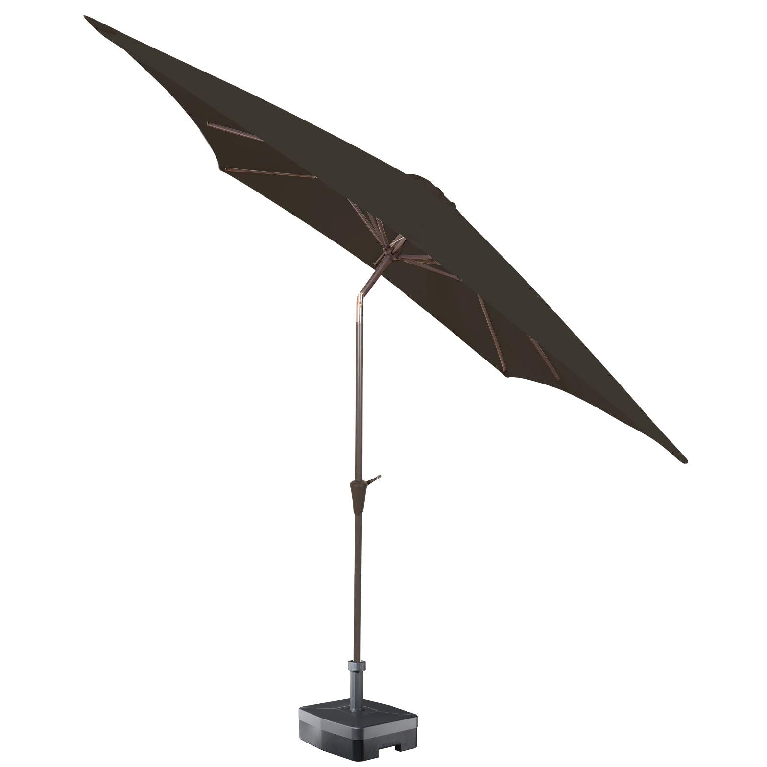 Kopu® Altea Parasolset Vierkant 230x230 cm met Hoes en Voet - Antraciet (Copy)
