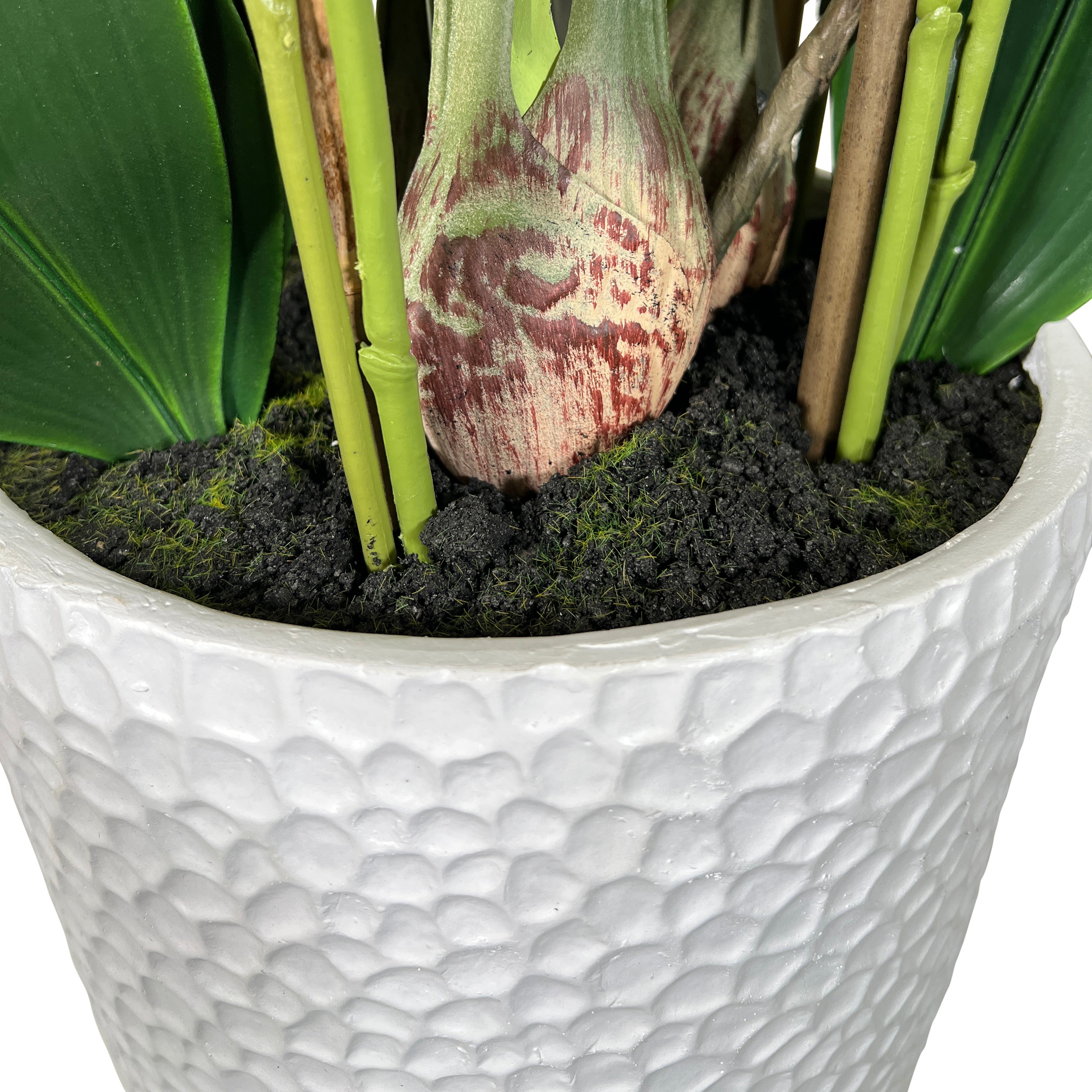 Kopu® Kunstpflanze Orchidee 160 cm weiß im hohen Blumentopf - Phalaenopsis