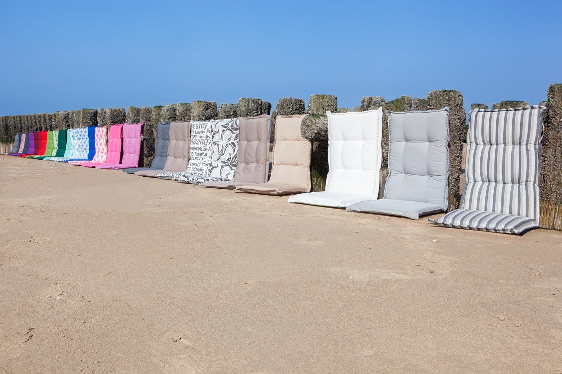 Kopu® Prisma Navy ComfortabelTuinkussen Hoge Rug - 2 stuks