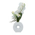 Kopu® Künstliche Blume Weiße Orchidee 35 cm in schöner weißer Vase – Phalenopsis