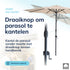Kopu® Valencia Parasol Rond 300 cm met Beschermhoes en Voet - Creme