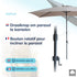 Kopu® Sevilla Parasol Rechthoek 200x300 cm met Hoes en voet - Balkonparasol Taupe