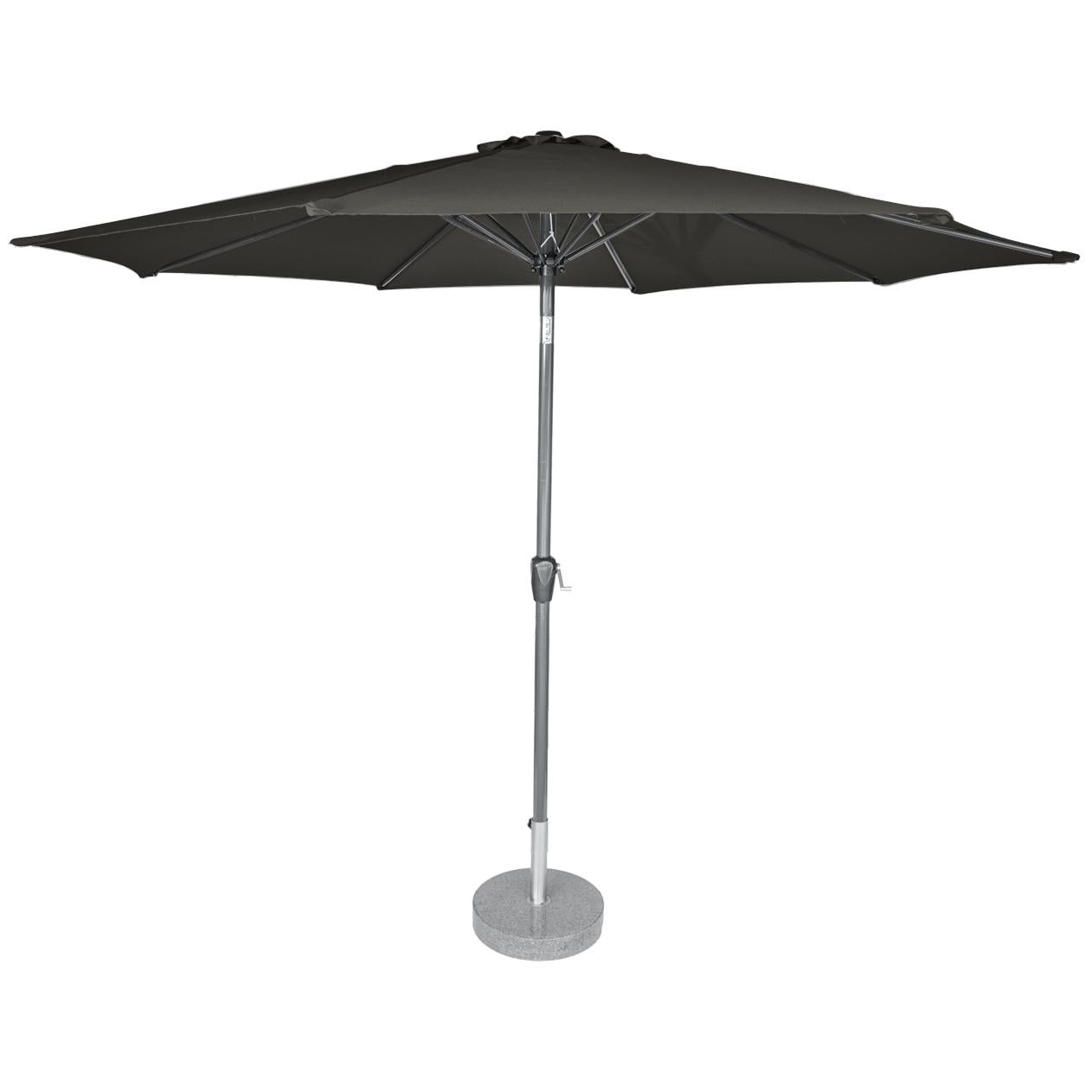 Kopu® Calma Parasolset Rond 300 cm met Hoes en Voet - Antraciet
