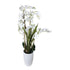 Kopu® Kunstpflanze Orchidee 160 cm weiß im hohen Blumentopf - Phalaenopsis