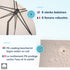 Kopu® Leon Parasol Rechthoek 150x250 cm - Balkonparasol met Hoes - Creme