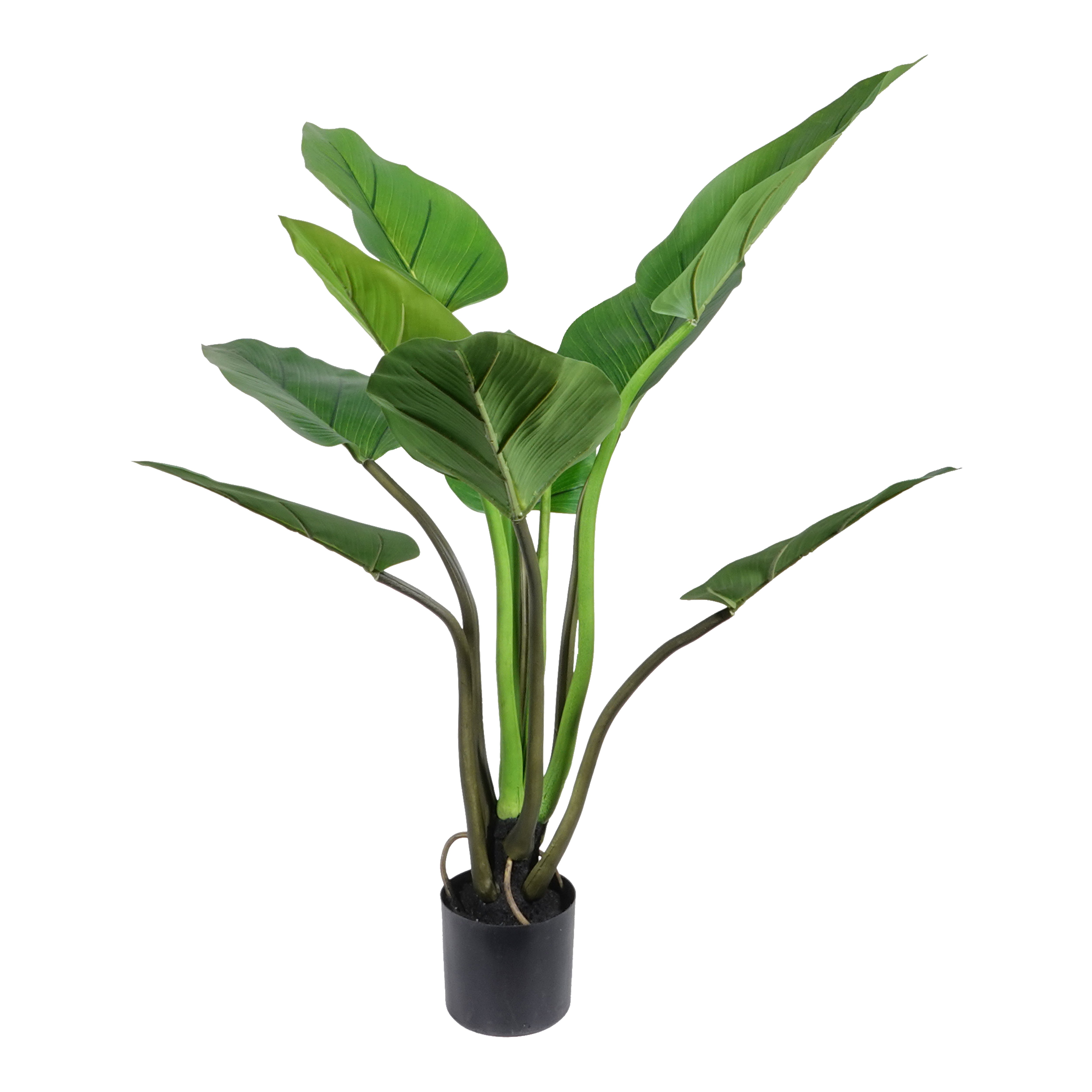 Kopu® Künstlicher Philodendron 110 cm - 9 Blätter - im schwarzen Topf