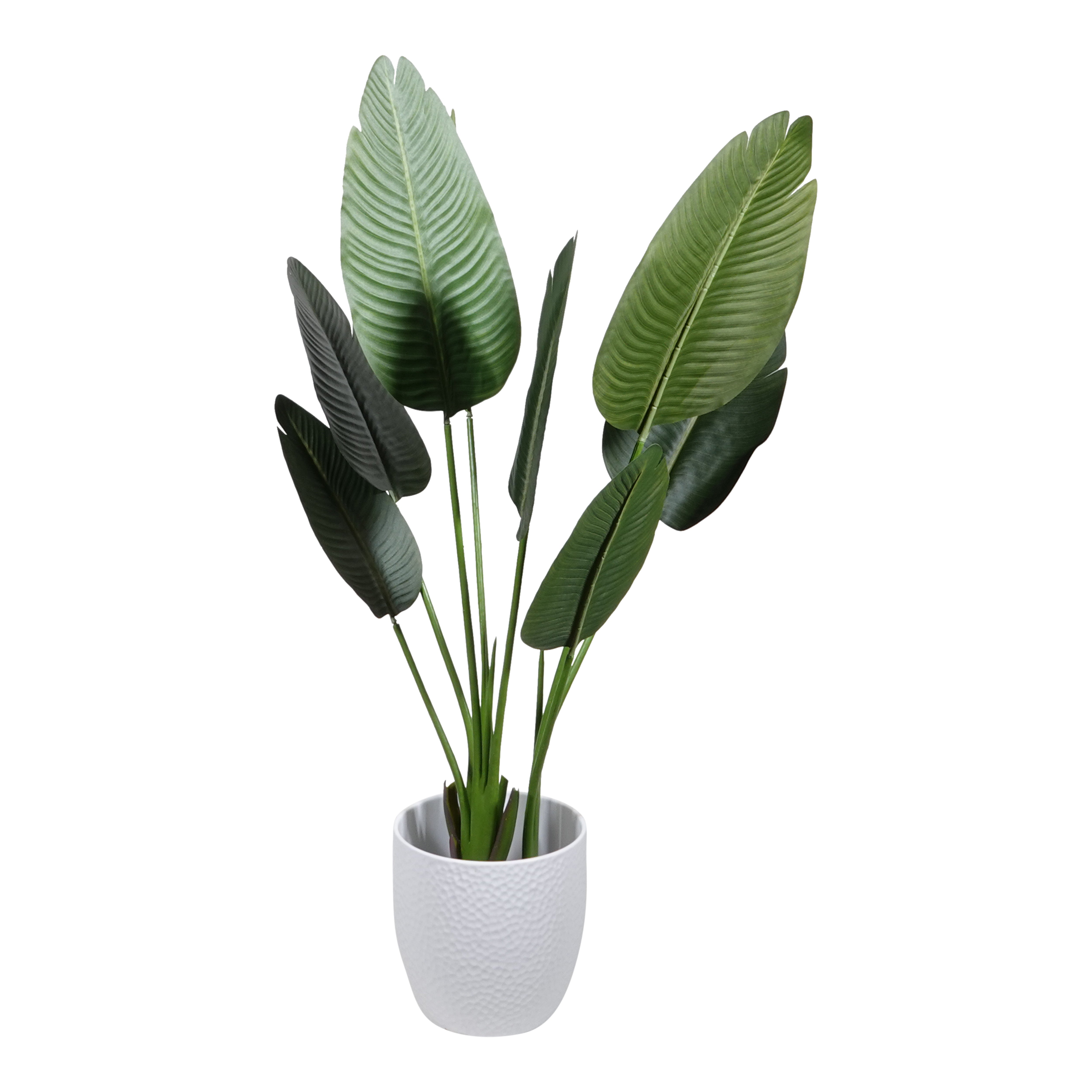 Kopu® Kunstpflanze Strelitzia Nicolai 120 cm – Paradiesvogelpflanze 8 Blätter