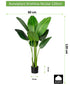 Kopu® Kunstpflanze Strelitzia Nicolai 120 cm – Paradiesvogelpflanze 8 Blätter