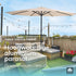 Kopu® Valencia Parasol Rond 300 cm met Beschermhoes en Voet - Creme