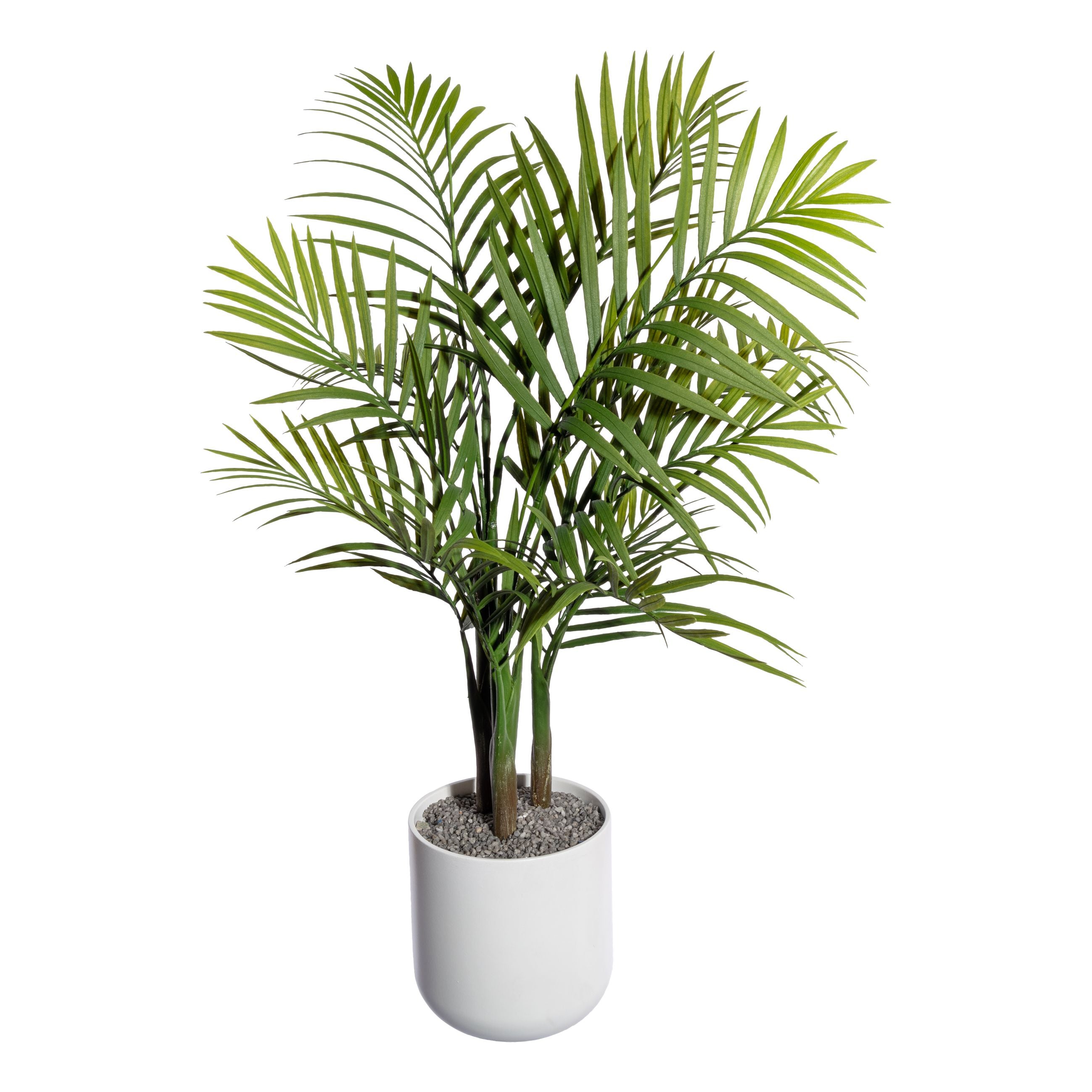 Kopu® Kunstpflanze Bergpalme 65 cm 3 Stämme - im schwarzen Topf - Kunstpflanze