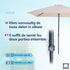 Kopu® Leon Parasol Rechthoek 150x250 cm - Balkonparasol met Hoes - Creme