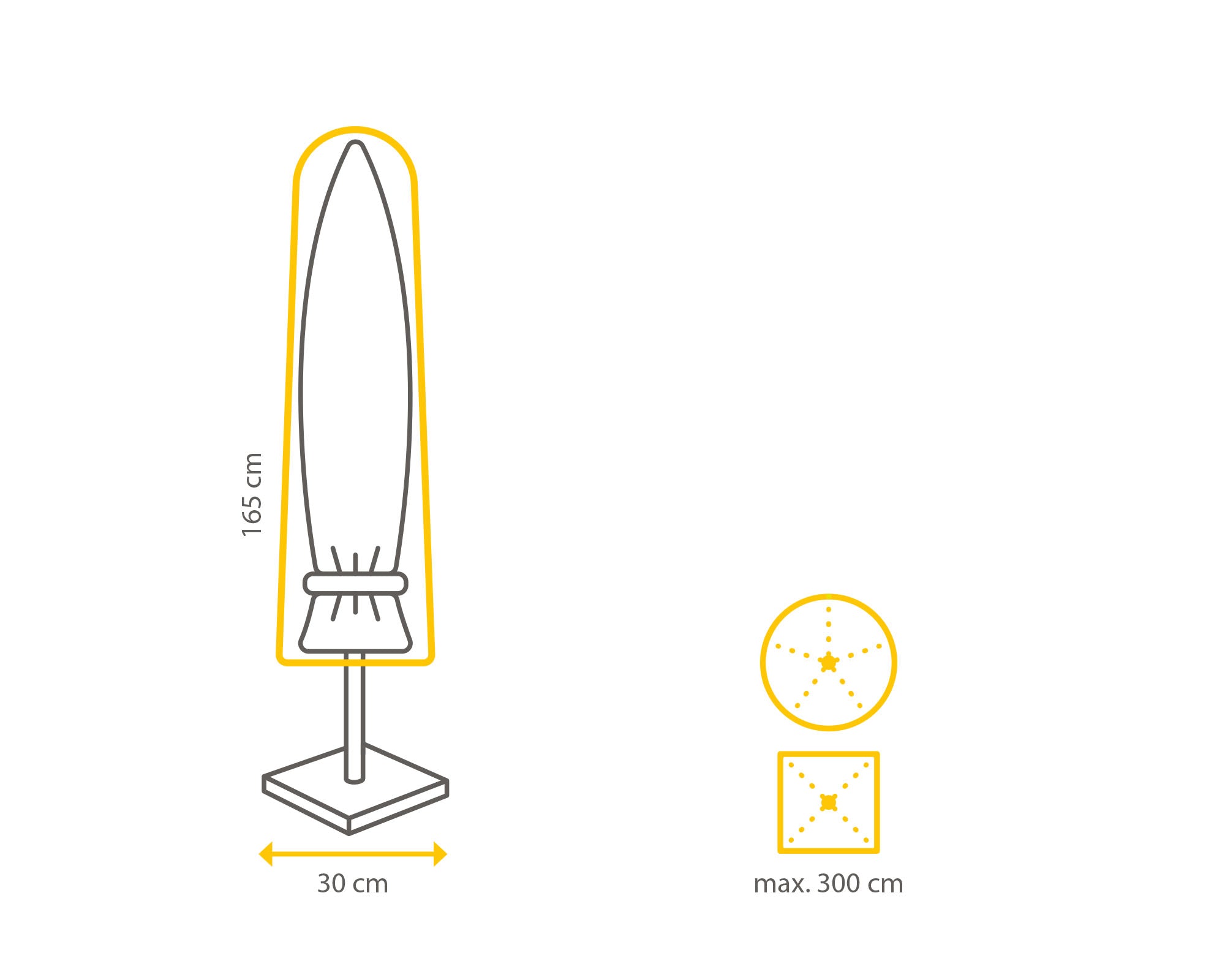 Kopu Parasolhoes Waterdicht S - voor Parasol 2 tot 3 meter