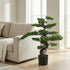90 cm Kopu kunstmatige ceder bonsai boom met zwarte pot - Bonsai boom